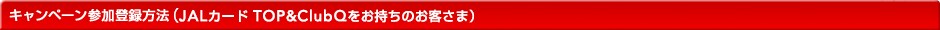 �L�����y�[���Q���o�^���@�iJAL�J�[�h TOP&ClubQ���������̂��q���܁j