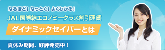 �Ȃ�قǁI �Ȃ��Ƃ��I �悭�킩��I�@JAL���ې��G�R�m�~�[�N���X�����^���@�_�C�i�~�b�N�Z�C�o�[�Ƃ́@�ċx�݊��ԁA�D�]�������I