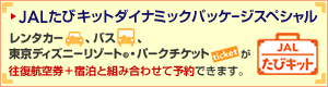 JAL�_�C�i�~�b�N�p�b�P�[�W������ɕ֗��ɁI JAL���уL�b�g �_�C�i�~�b�N�p�b�P�[�W�X�y�V�����@�����^�J�[�A�o�X�A
�����f�B�Y�j�[���]�[�g&reg;�E�p�[�N�`�P�b�g�������q�󌔁{�h���Ƒg�ݍ��킹�ė\��ł��܂��B�ڂ����͂�����