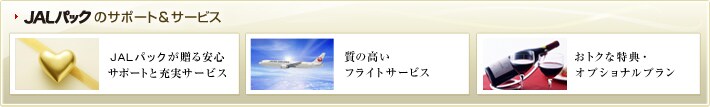 JAL�p�b�N�̃T�|�[�g���T�[�r�X�@JAL�p�b�N��������S�T�|�[�g�Ə[���T�[�r�X�@���̍����t���C�g�T�[�r�X�@���g�N�ȓ��T�E�I�v�V���i���v����