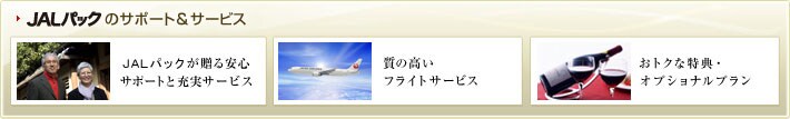 JAL�p�b�N�̃T�|�[�g���T�[�r�X�@JAL�p�b�N��������S�T�|�[�g�Ə[���T�[�r�X�@���̍����t���C�g�T�[�r�X�@���g�N�ȓ��T�E�I�v�V���i���v����