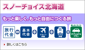 スノーチョイス北海道 もっと楽しく、もっと自由につくる旅 詳しくはこちら
