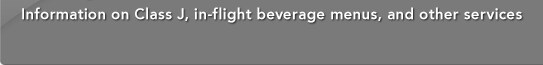 Information on Class J, in-flight beverage menus, and other services