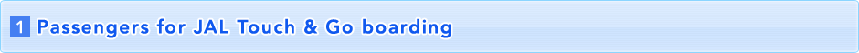 1. Passengers for JAL Touch & Go boarding