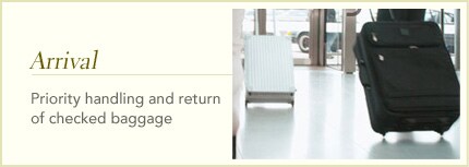 Arrival:Priority handling and return of checked baggage