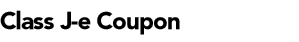 Upgrade Point Class J-e Coupon