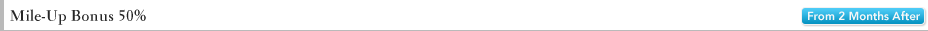 Mile-Up Bonus 50% From 2 Months After