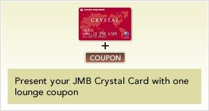 Present your JMB Crystal Card with one lounge coupon