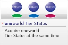 oneworld Tier Status:Acquire oneworld Tier Status at the same time.
