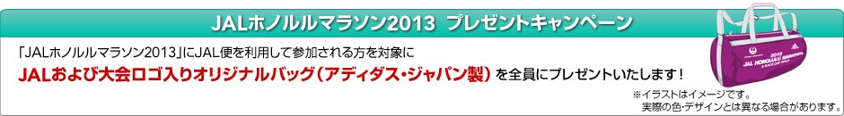 JAL�z�m�����}���\��2013 �v���[���g�L�����y�[�� �uJAL�z�m�����}���\��2013�v��JAL�ւ𗘗p���ĎQ����������Ώۂ�JAL����ё��S����I���W�i���o�b�O�i�A�f�B�_�X�E�W���p�����j��S���Ƀv���[���g�������܂��I