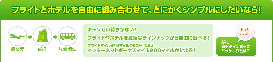 �t���C�g�ƃz�e�������R�ɑg�ݍ��킹�āA�Ƃɂ����V���v���ɂ������Ȃ�I