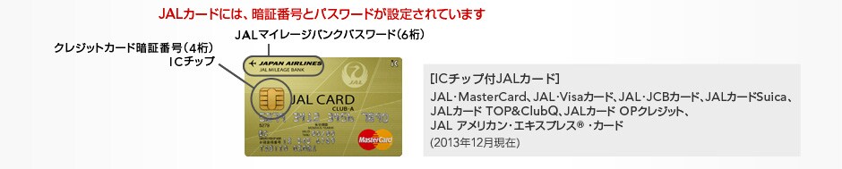 JAL�J�[�h�ɐݒ肳��Ă���Ïؔԍ��E�p�X���[�h��2�ł�