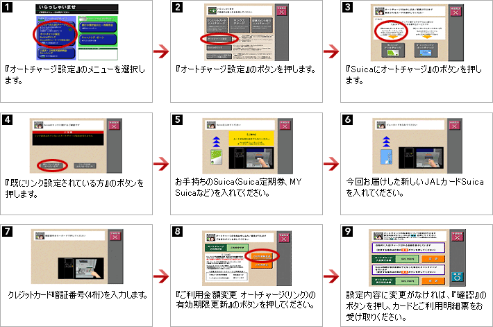 �I�[�g�`���[�W�T�[�r�X�ݒ�̑�����@