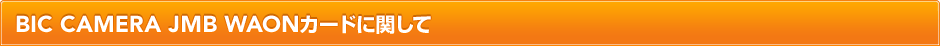 BIC CAMERA JMB WAON�J�[�h�Ɋւ���