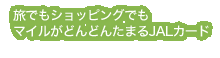 ���ł��V���b�s���O�ł��}�C�����ǂ�ǂ񂽂܂�JAL�J�[�h