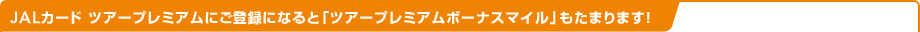 JAL�J�[�h �c�A�[�v���~�A���ɂ��o�^�ɂȂ�Ɓu�c�A�[�v���~�A���{�[�i�X�}�C���v�����܂�܂��I