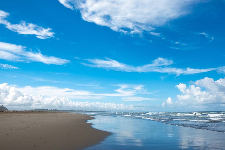 Kisaki Hama surf point near Miyazaki City