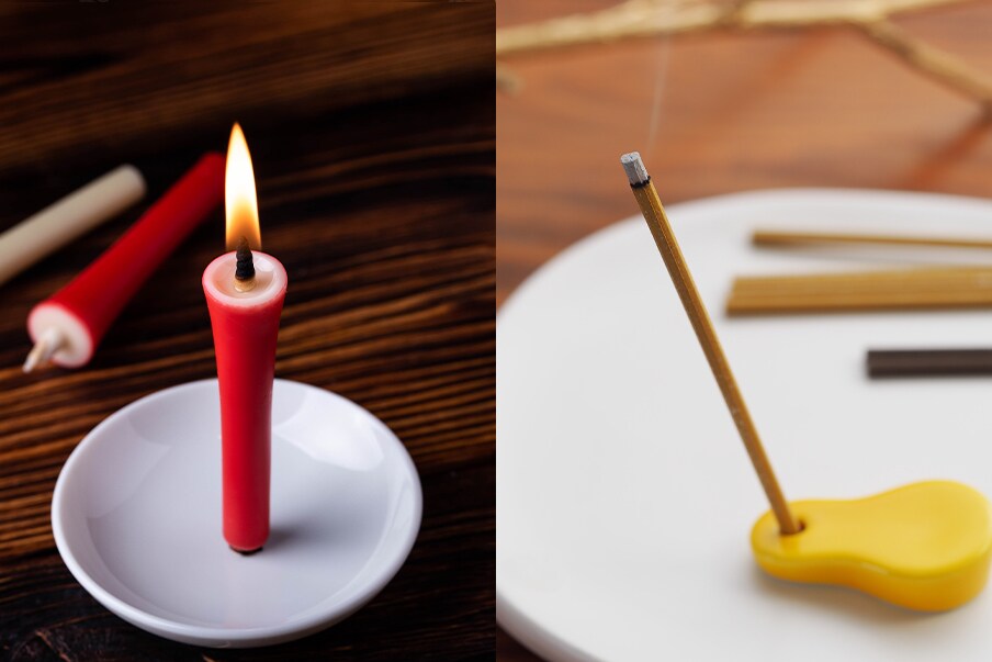 Japanese candles and incense