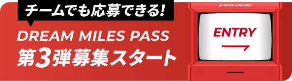 チームでも応募できる！DREAM MILES PASS 第3弾募集スタート