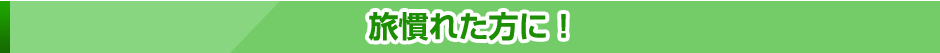 旅慣れた方に！