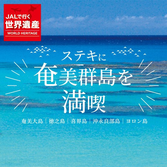 JALで行く世界遺産　ステキに奄美群島を満喫　奄美大島　徳之島　喜界島　沖永良部島　ヨロン島