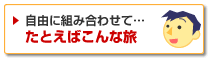 自由に組み合わせて…たとえばこんな旅