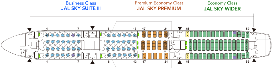 Boeing787 9 789 Aircrafts And Seats Jal