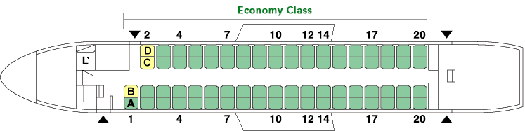 Dash 8 400 Turboprop Seating Chart