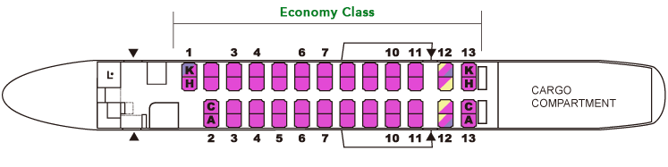 Dash 8 400 Turboprop Seating Chart