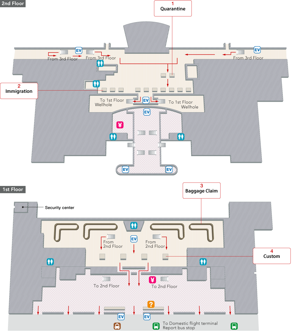 FUKUOKA AIRPORT/Terminal map (Airport guide) JAL International Flights