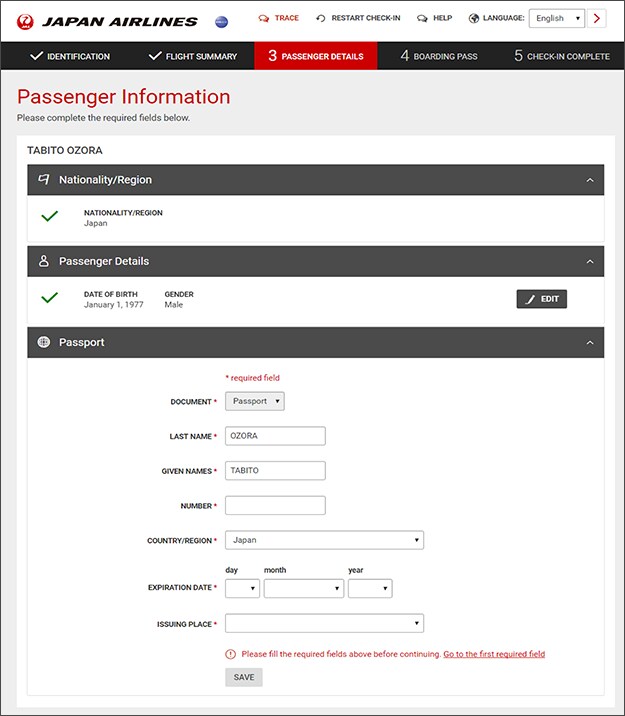 How To Use Web Check In Jal International Flights