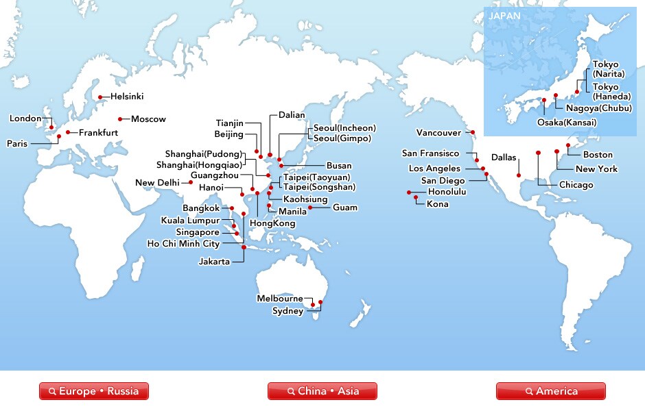 International Cargo Network map