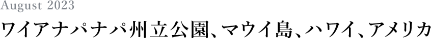 August 2023 ワイアナパナパ州立公園、マウイ島、ハワイ、アメリカ