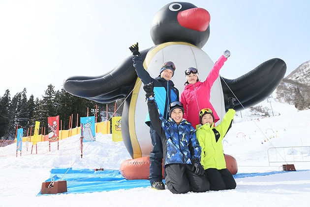 前往 NASPA Ski Garden 滑雪場的雪地裏暢玩