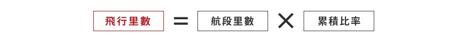 飛行里數 = 航段里數 × 累積比率