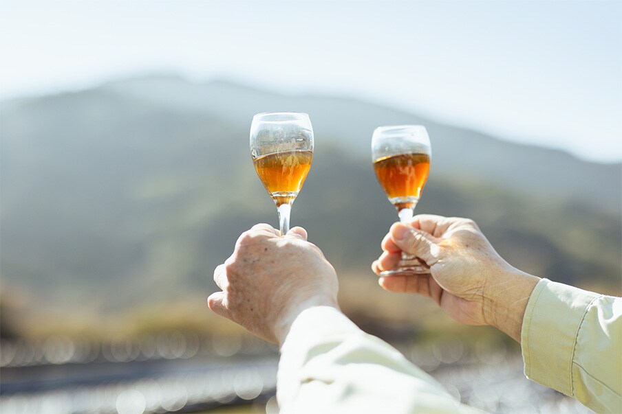 Kakuida black vinegar aged under the sun