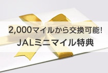 JALミニマイル特典2,000マイルから特典交換!