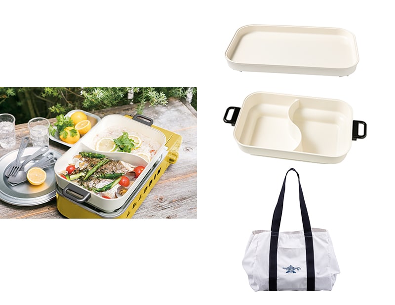 〔センゴクアラジン〕ポータブルガスホットプレート プチパン イエロー