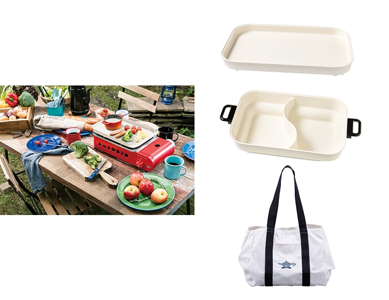 〔センゴクアラジン〕ポータブルガスホットプレート プチパン レッド