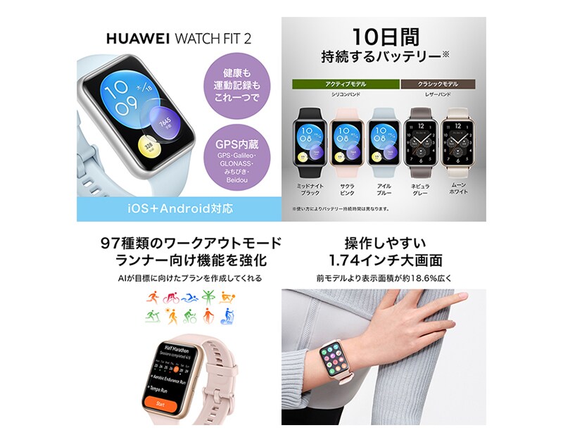 HUAWEI WATCH FIT 2 ミッドナイトブラック