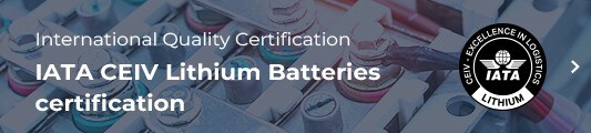 International Quality Certification IATA CEIV Lithium Batteries Certification