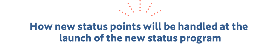 How new status points will be handled at the launch of the new status program