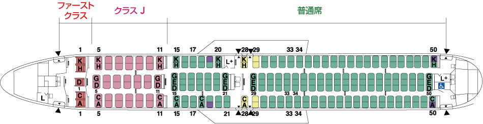 JAL | ボーイング767-300ER（763）/機内座席配置