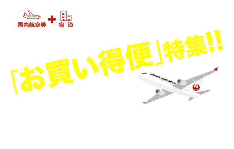 国内航空券＋宿泊 12月から2月出発におすすめ！お買い得便特集！！
