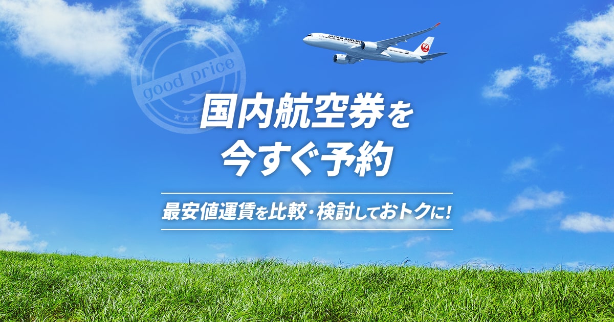 JAL | 国内線航空券を今すぐ予約 最安値運賃を比較・検討しておトクに!