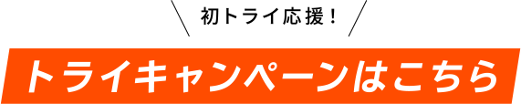 初トライ応援！　トライキャンペーンはこちら