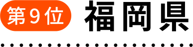 第9位 福岡県