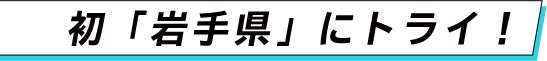 初「岩手県」にトライ！