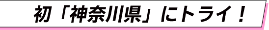 初「神奈川県」にトライ！