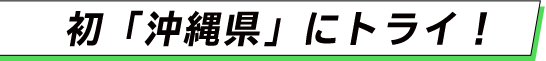 初「沖縄県」にトライ！